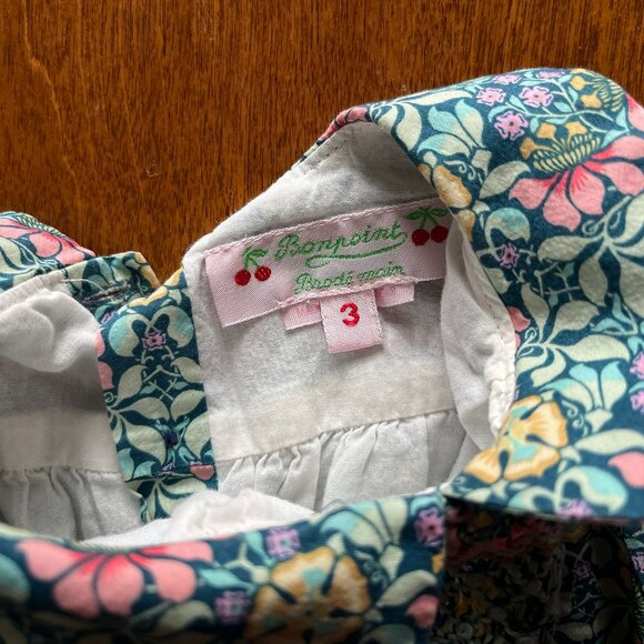 Bonpoint floral smocked dress 3T - Picture 3 of 15